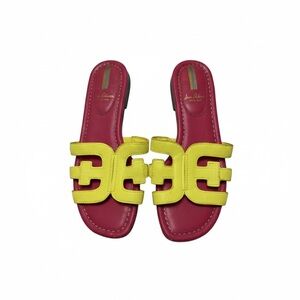 Vibrant Yellow and Red Women's Sandals